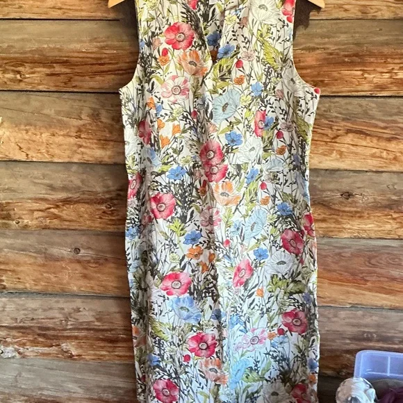 J. Jill Multicolor Floral Midi Dress - Picture 1 of 5